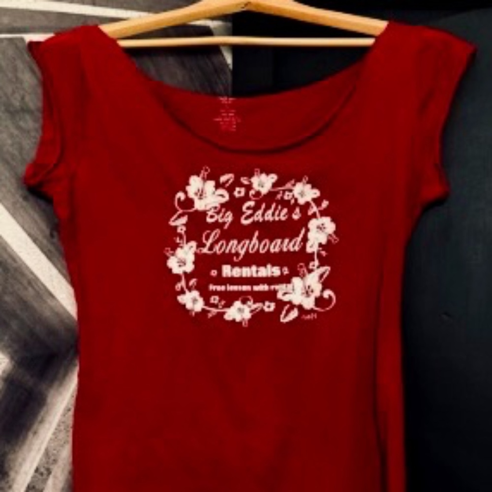 BIG EDDIE’S LONGBOARD GRAPHIC VINTAGE TEE